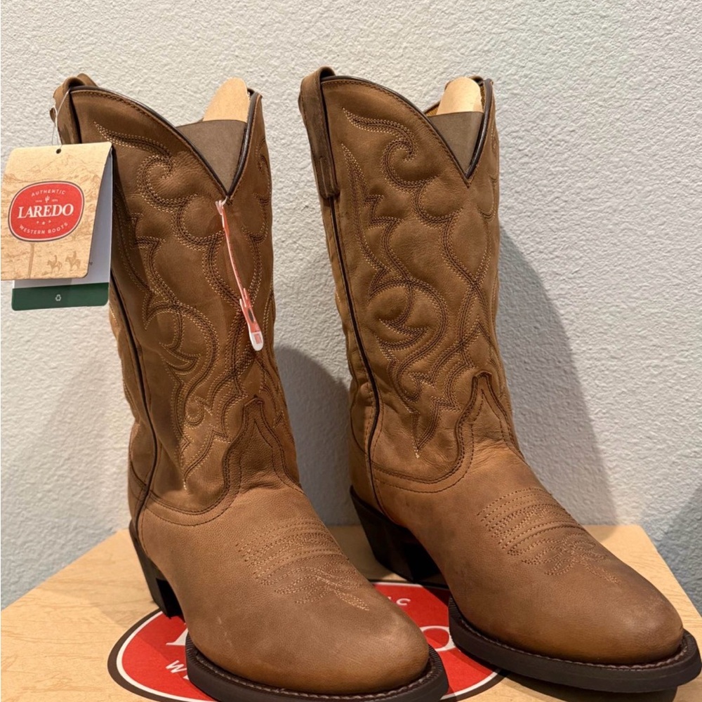 Laredo Women's Brown Western Heeled Boots